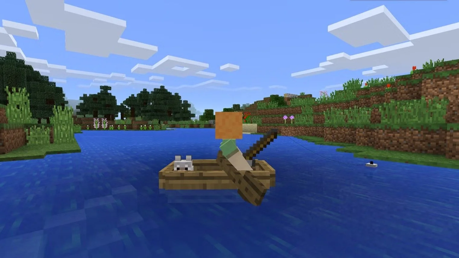 Чары «Везучий рыбак» в Minecraft
