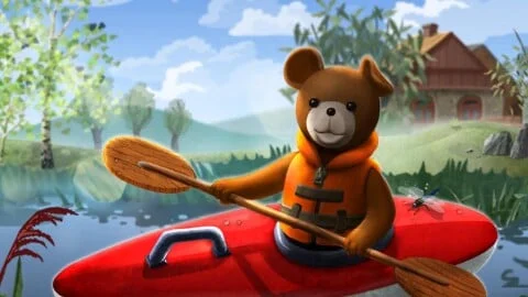 Teddy Floppy Ear - Kayaking