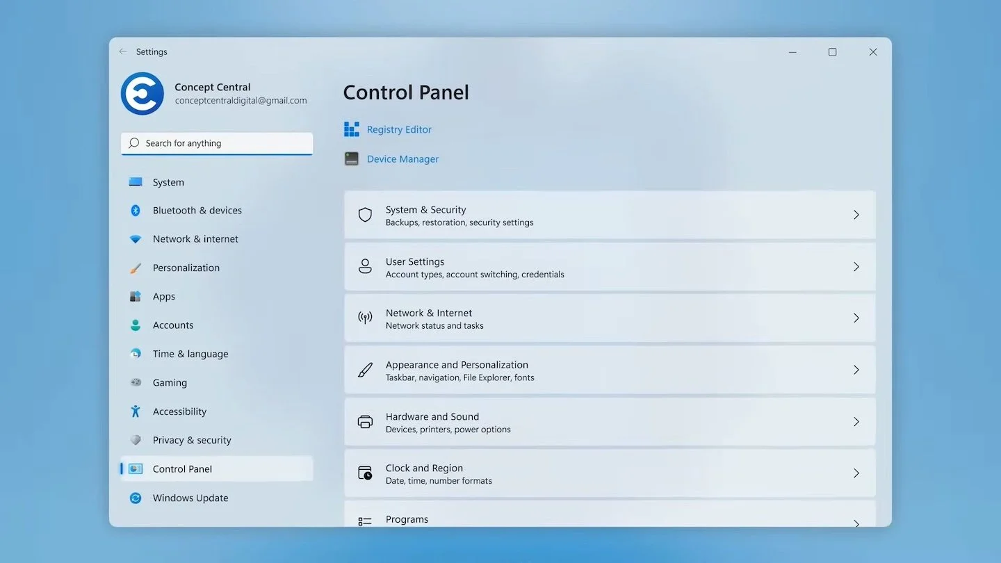 Источник: Concept Central / Windows 12 Concept