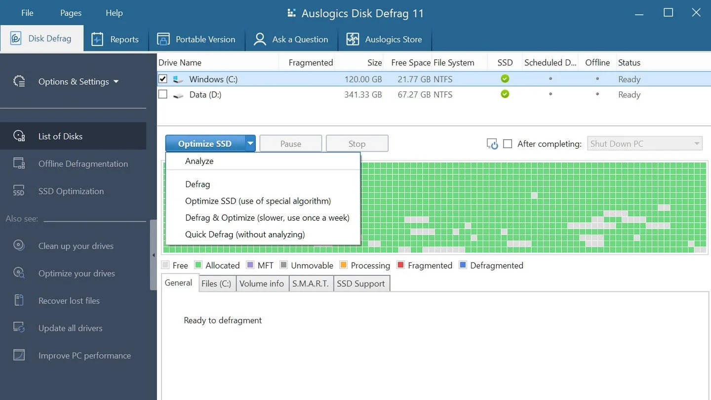Источник: Download Crew / Auslogics Disk Defrag