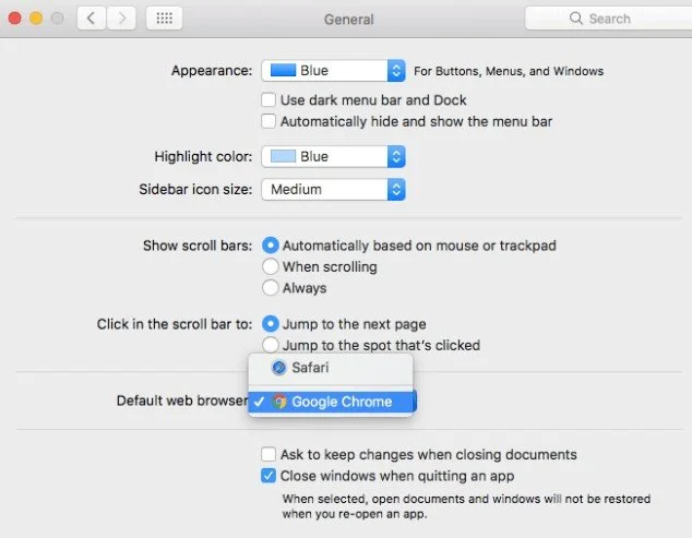 Источник: inMyMac / Смена обозревателя в MacOS