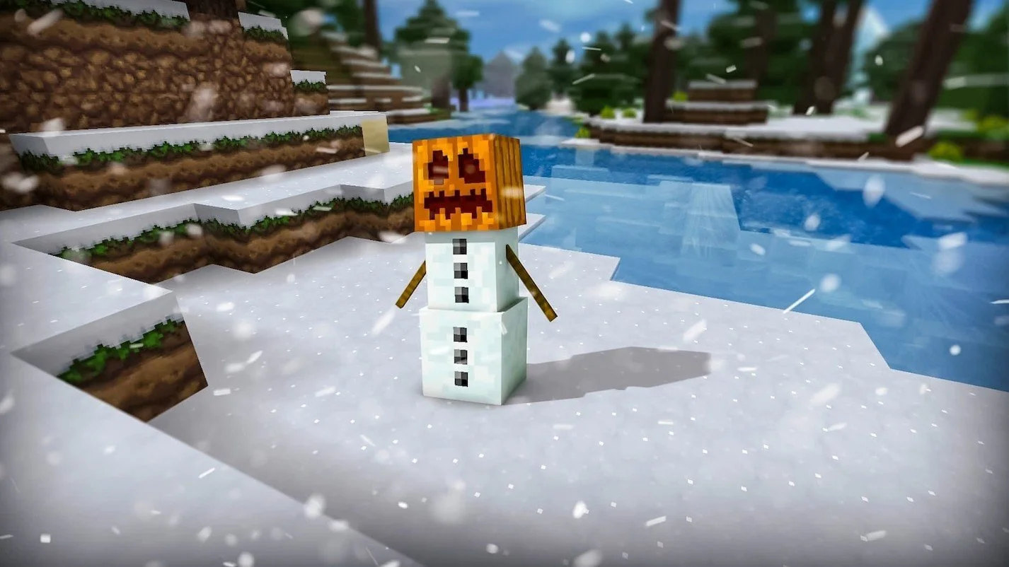 Как создать снеговика в Minecraft