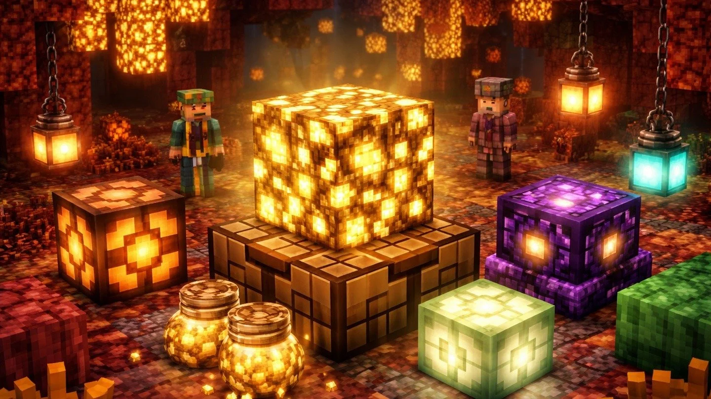 Все светящиеся блоки в Minecraft: как получить и использовать