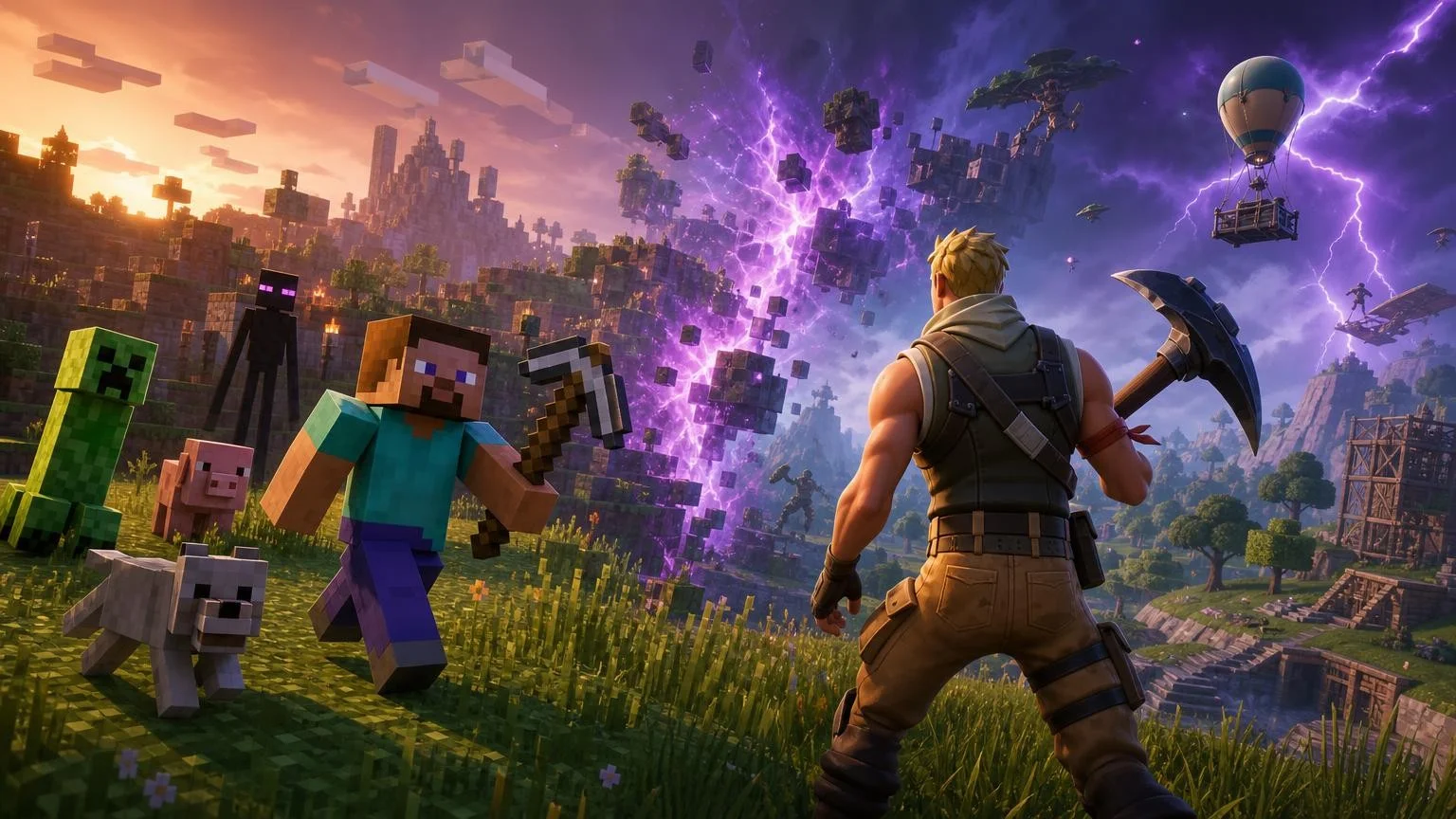 Fortnite готовит коллаборацию с Minecraft? Разработчики на что-то намекают