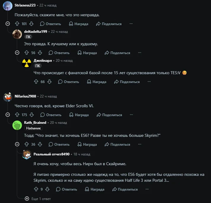 Обсуждение на Reddit