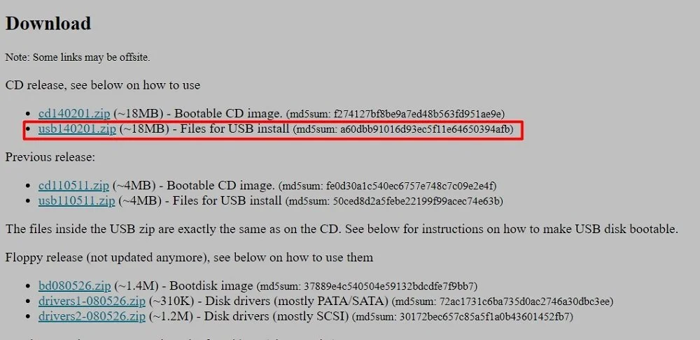 Источник: Скриншот respawn.media / Скачивание Offline NT Password &amp; Registry Editor для USB