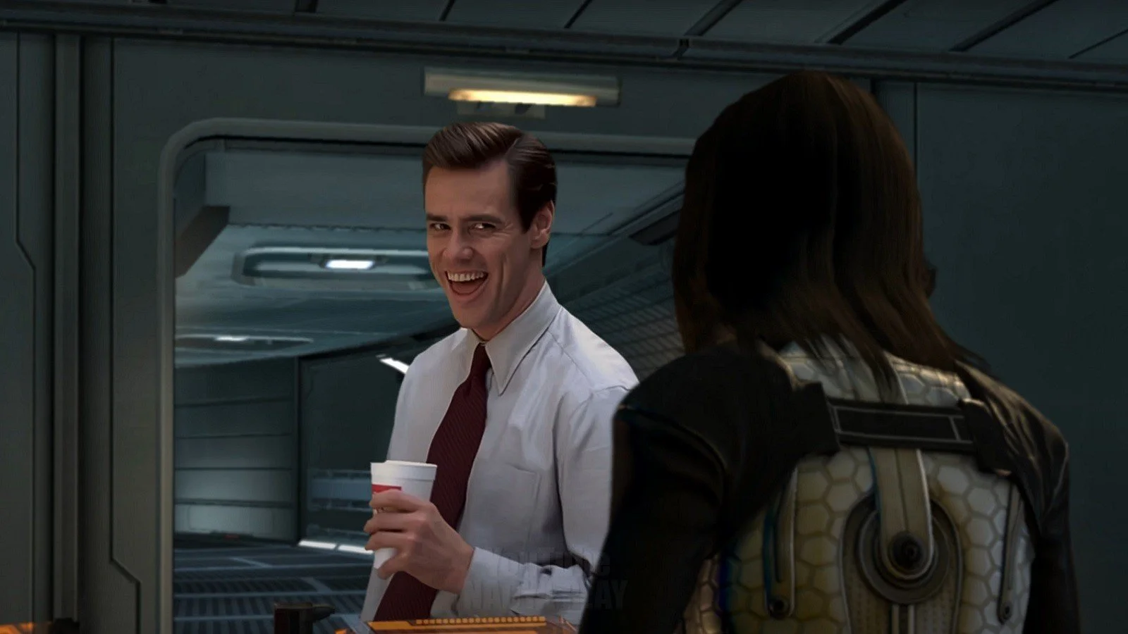 Джим Керри попал в Mass Effect и затусил с экипажем «Нормандии»