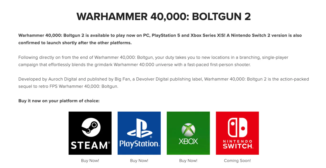 Warhammer 40,000: Boltgun 2