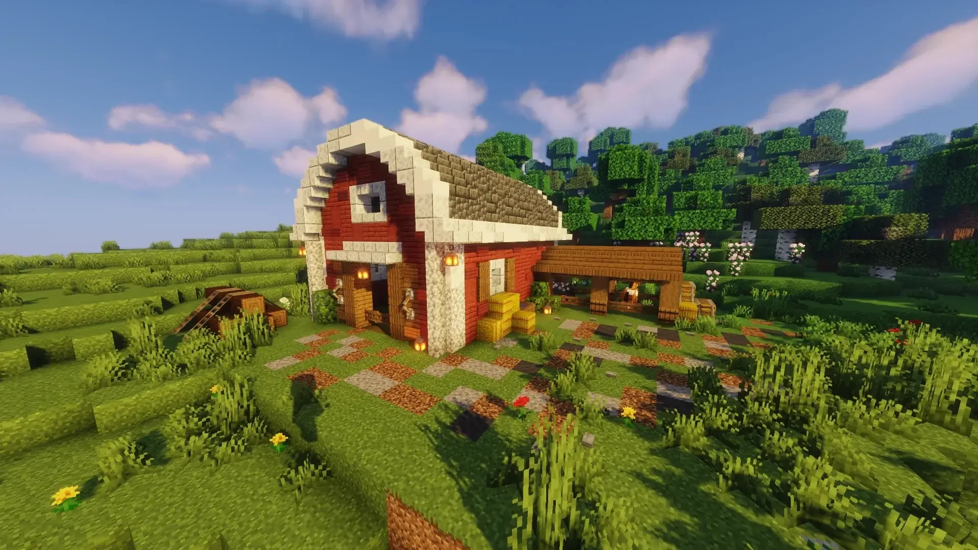 Амбар для животных в Minecraft 2026 — постройка и советы