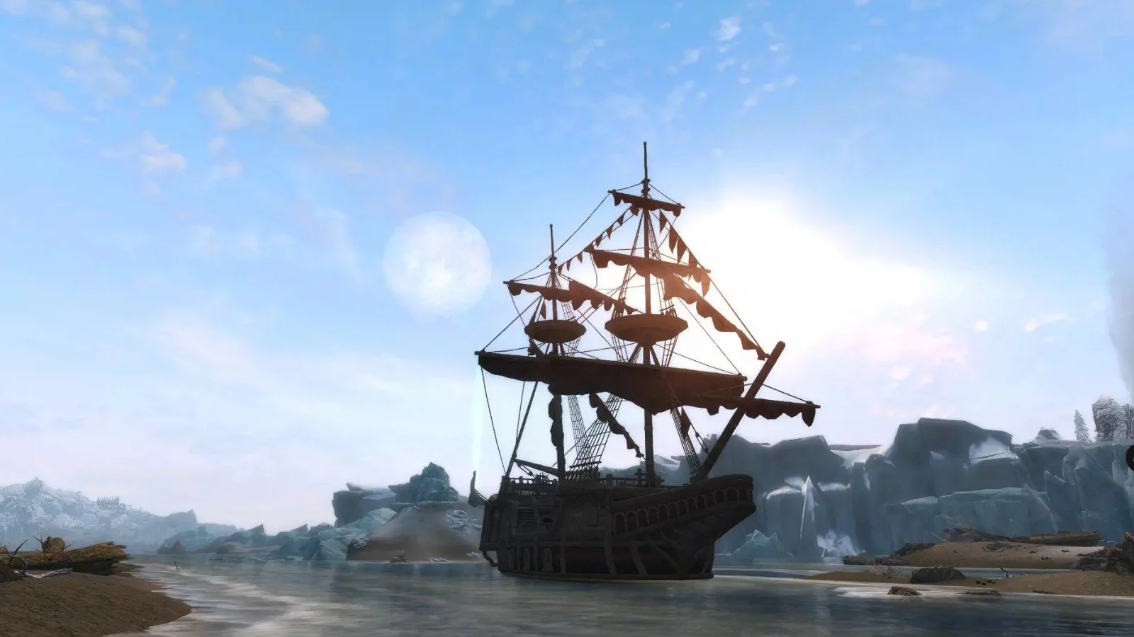 Для Skyrim выпустили мод с кораблями, на которых можно путешествовать