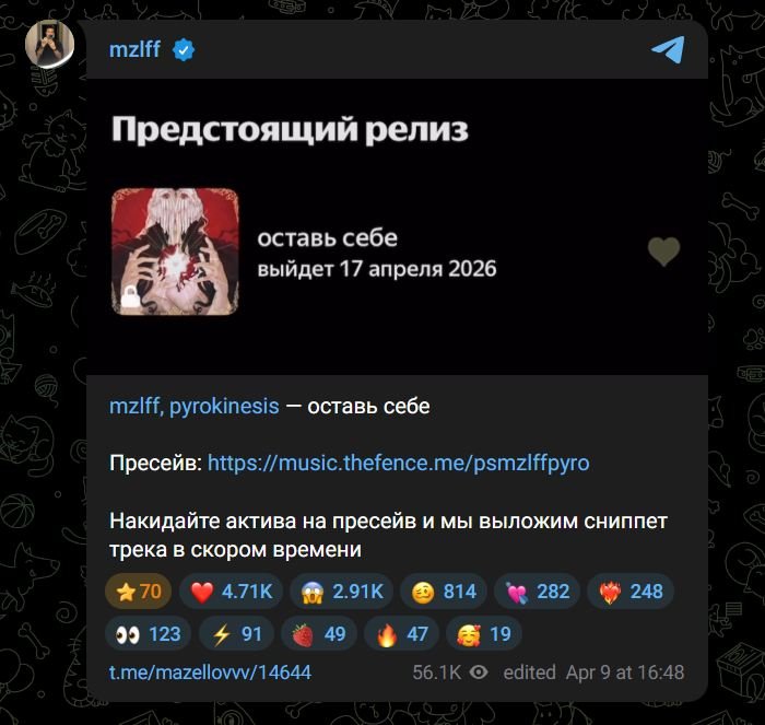 Источник: скриншот respawn.media / Mzlff x Pyrokinesis — «Оставь себе»