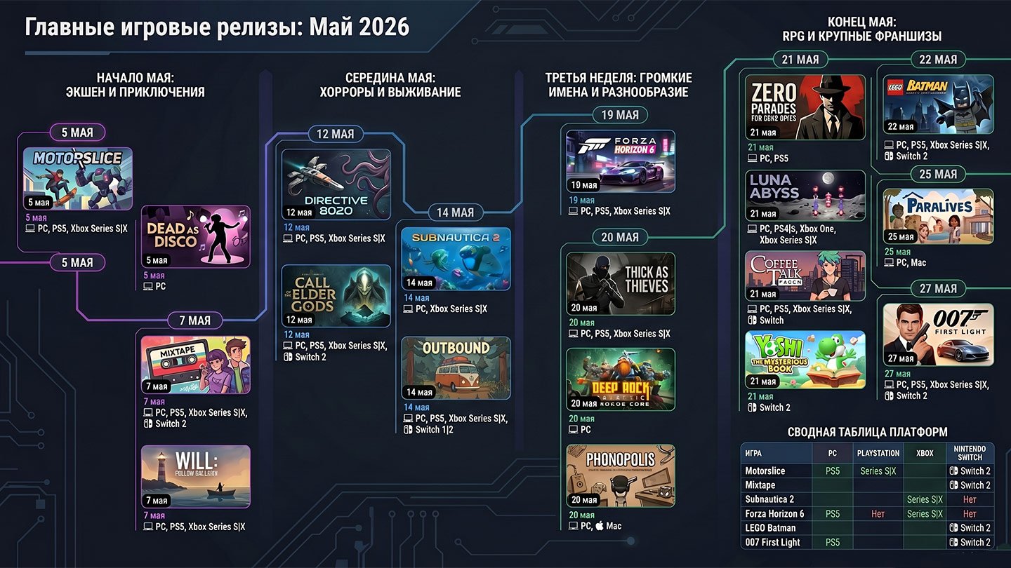 Источник: respawn.media / Календарь игровых релизов мая 2026