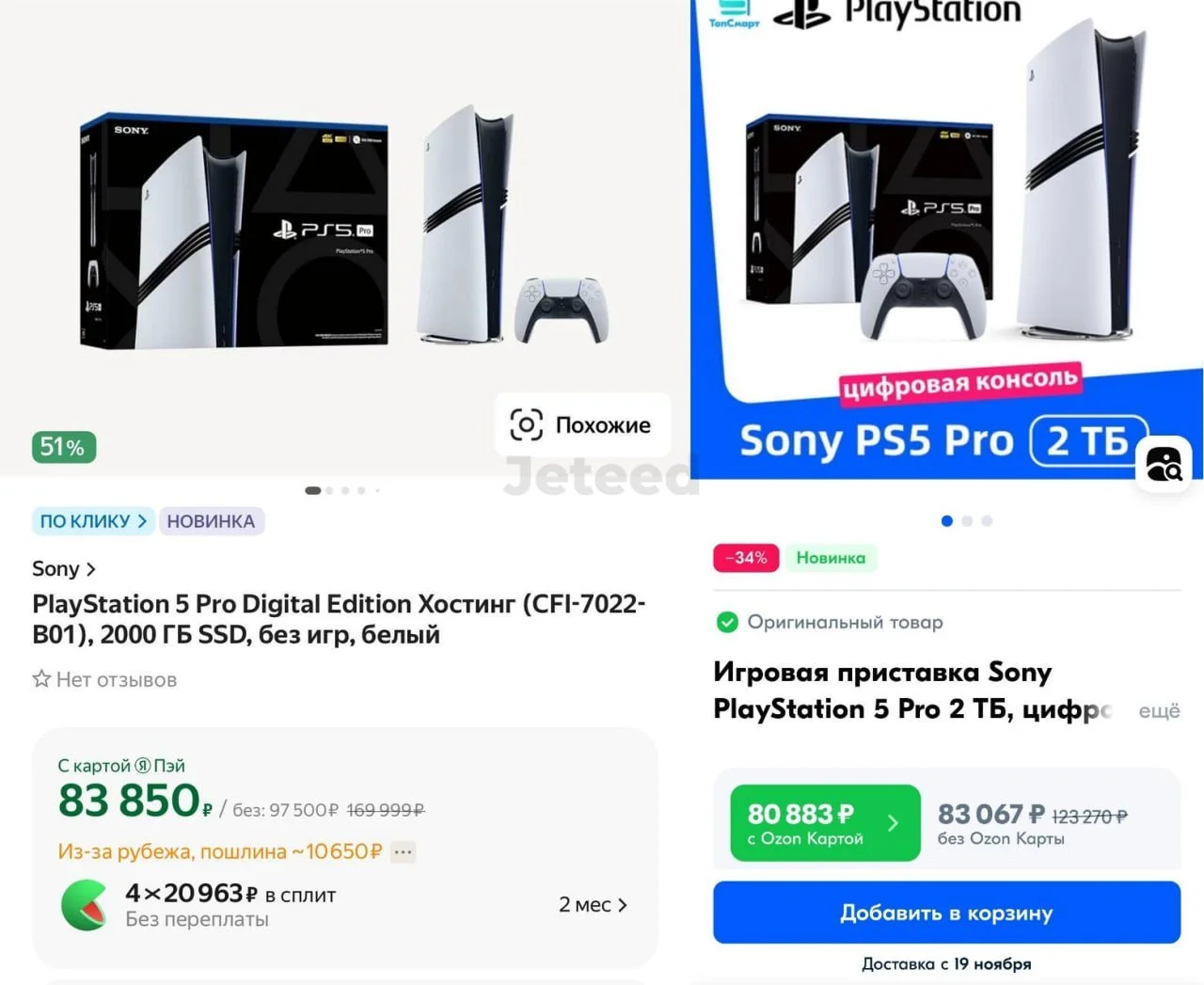 Источник: Telegram / Цены на PS5 Pro