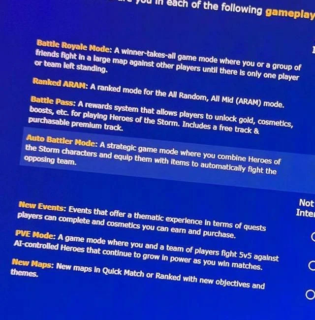 Опрос на BlizzCon