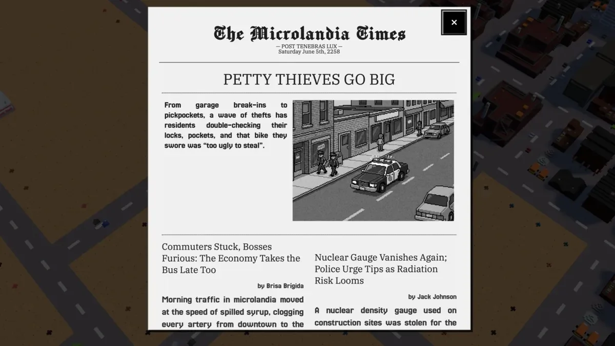 Свежее обновление Microlandia превратило градостроительную игру в полноценный симулятор хаоса