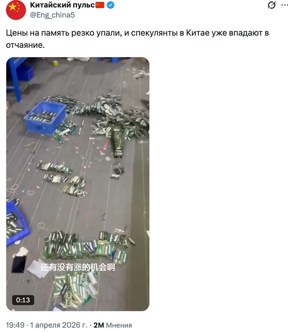 Пост в социальной сети X
