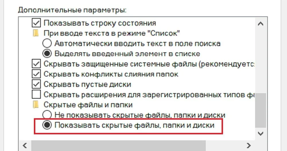 Источник: Скриншот respawn.media / Показ скрытых папок и файлов