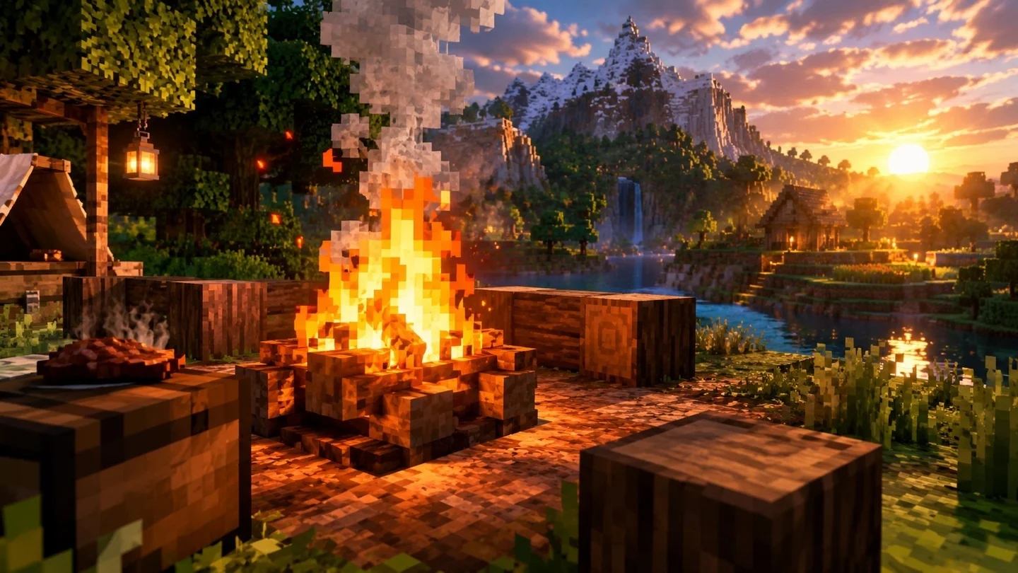 Костёр в Minecraft: рецепт крафта и полезные функции