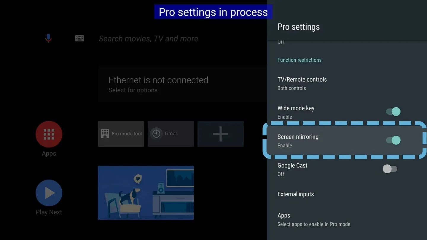 Источник: Sony / Настройки телевизора Bravia