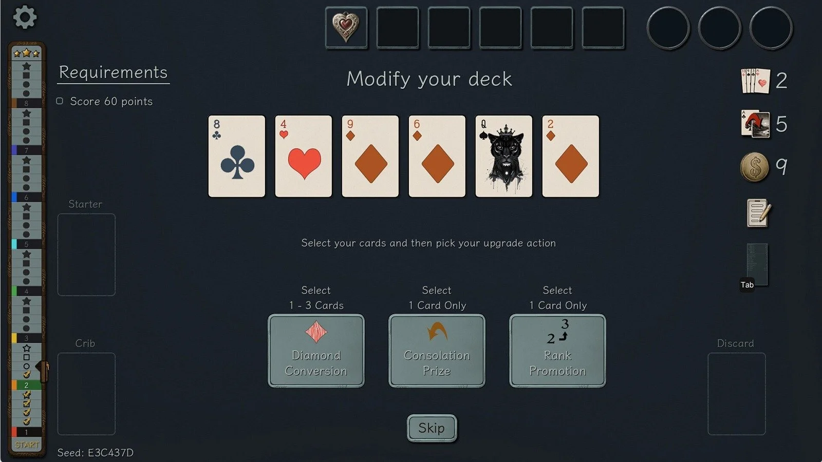 В Steam вышел Cribbish — карточный рогалик в духе Balatro