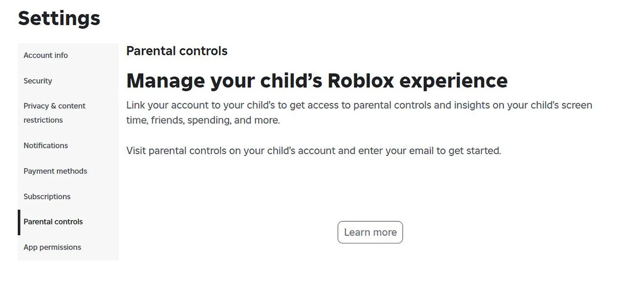 Источник: respawn.media / Настройка родительского контроля в Roblox