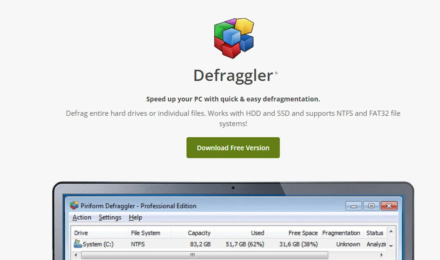 Источник: Defraggler / Defraggler