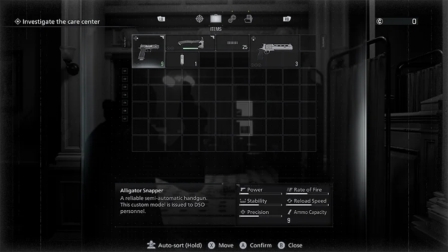 Инвентарь Resident Evil Requiem.