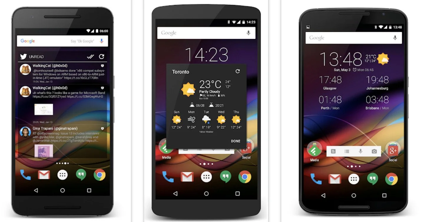 Источник Chronus Information Widgets / интерфейс Chronus Information Widgets
