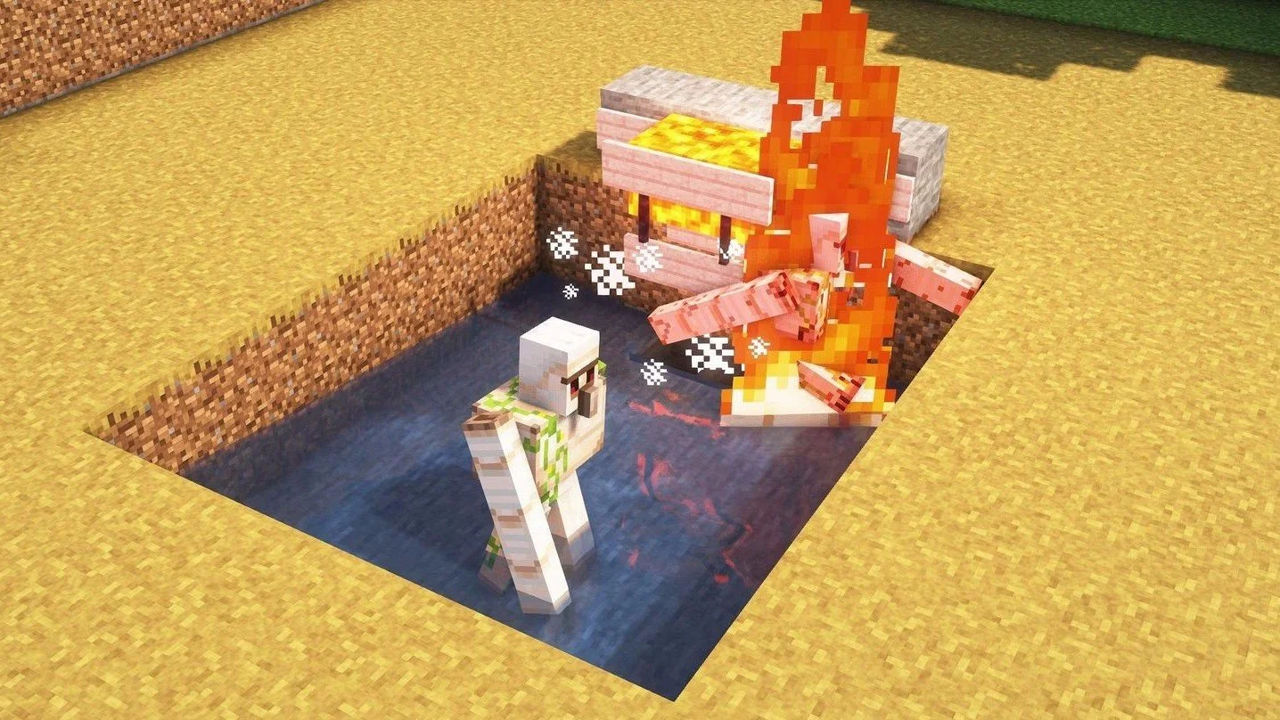 Как создать ферму железа в Minecraft