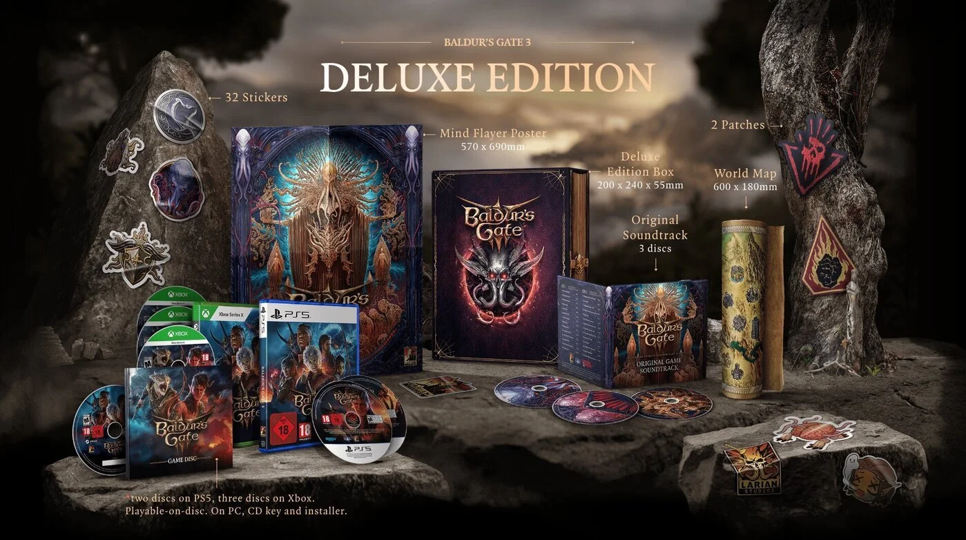 Источник: box.baldursgate3.game / Рекламное изображение физической версии Deluxe Edition