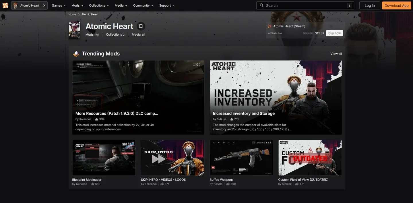 Моды Atomic Heart