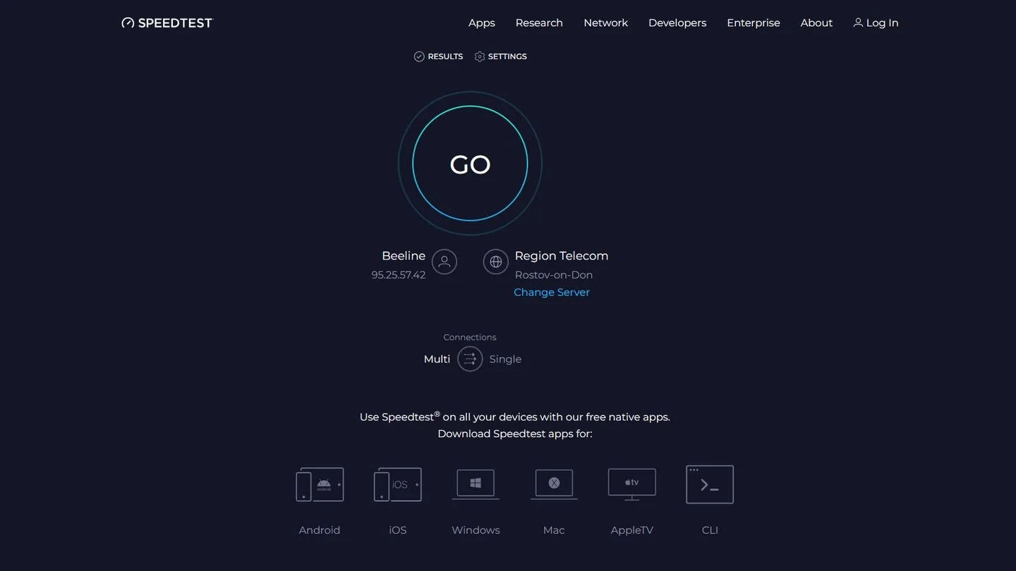 Источник: Respawn / Скриншот сайта Speedtest