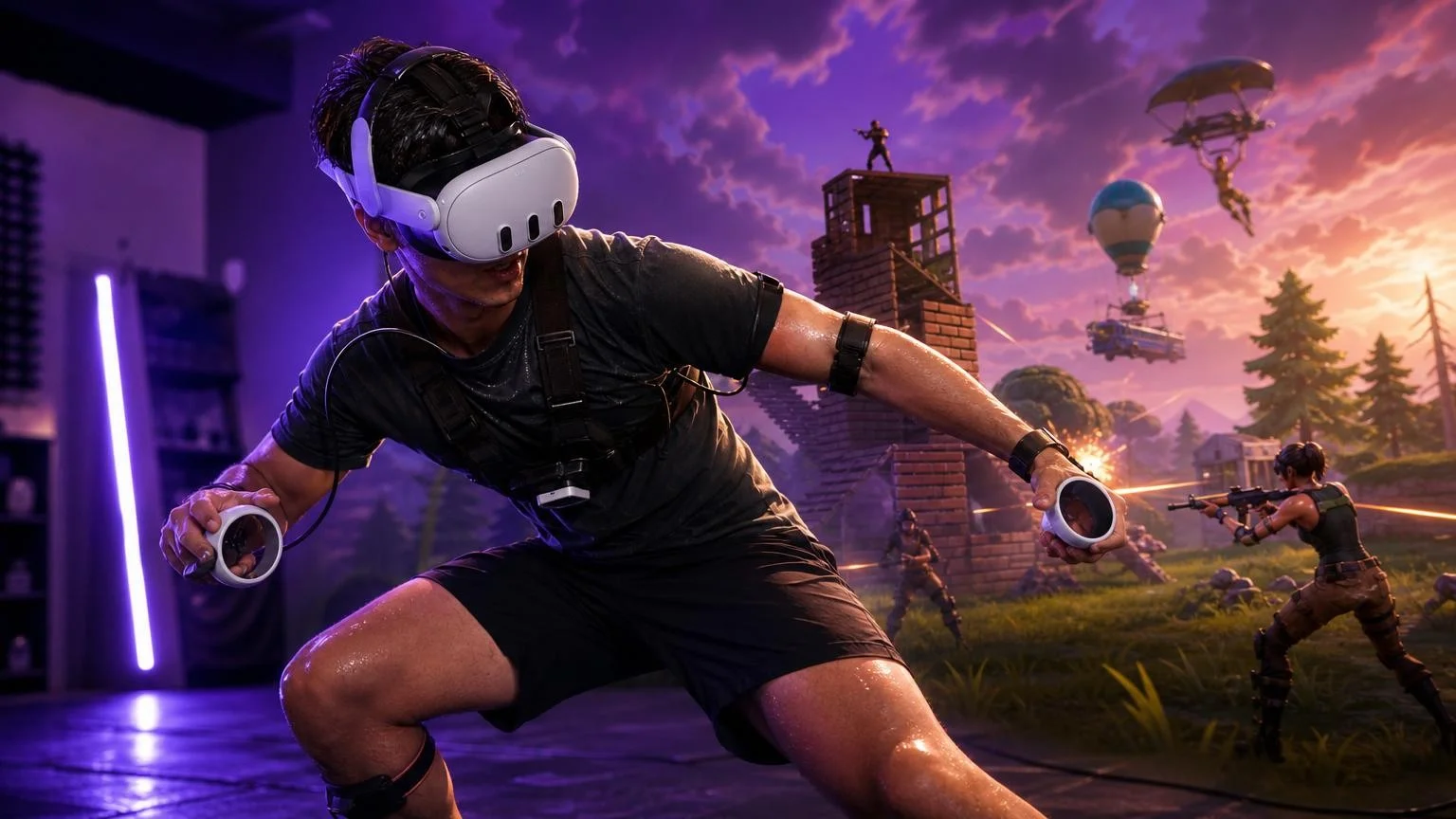 Стример испытал Fortnite с полным погружением в VR