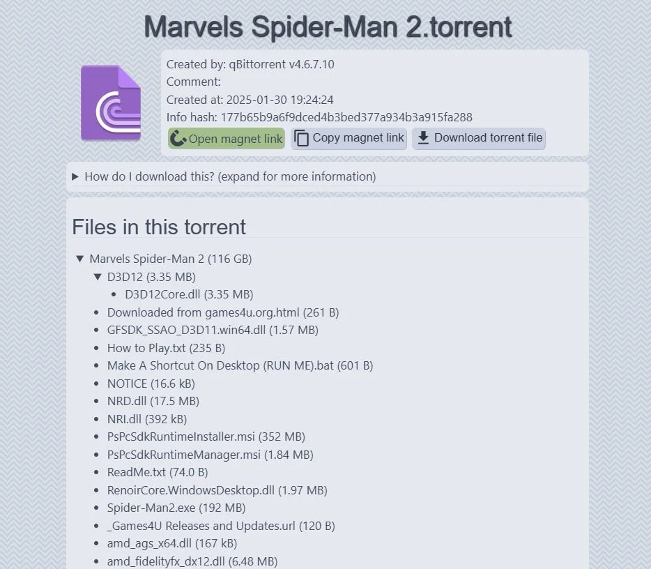 Marvel's Spider-Man 2 уже можно скачать с торрента
