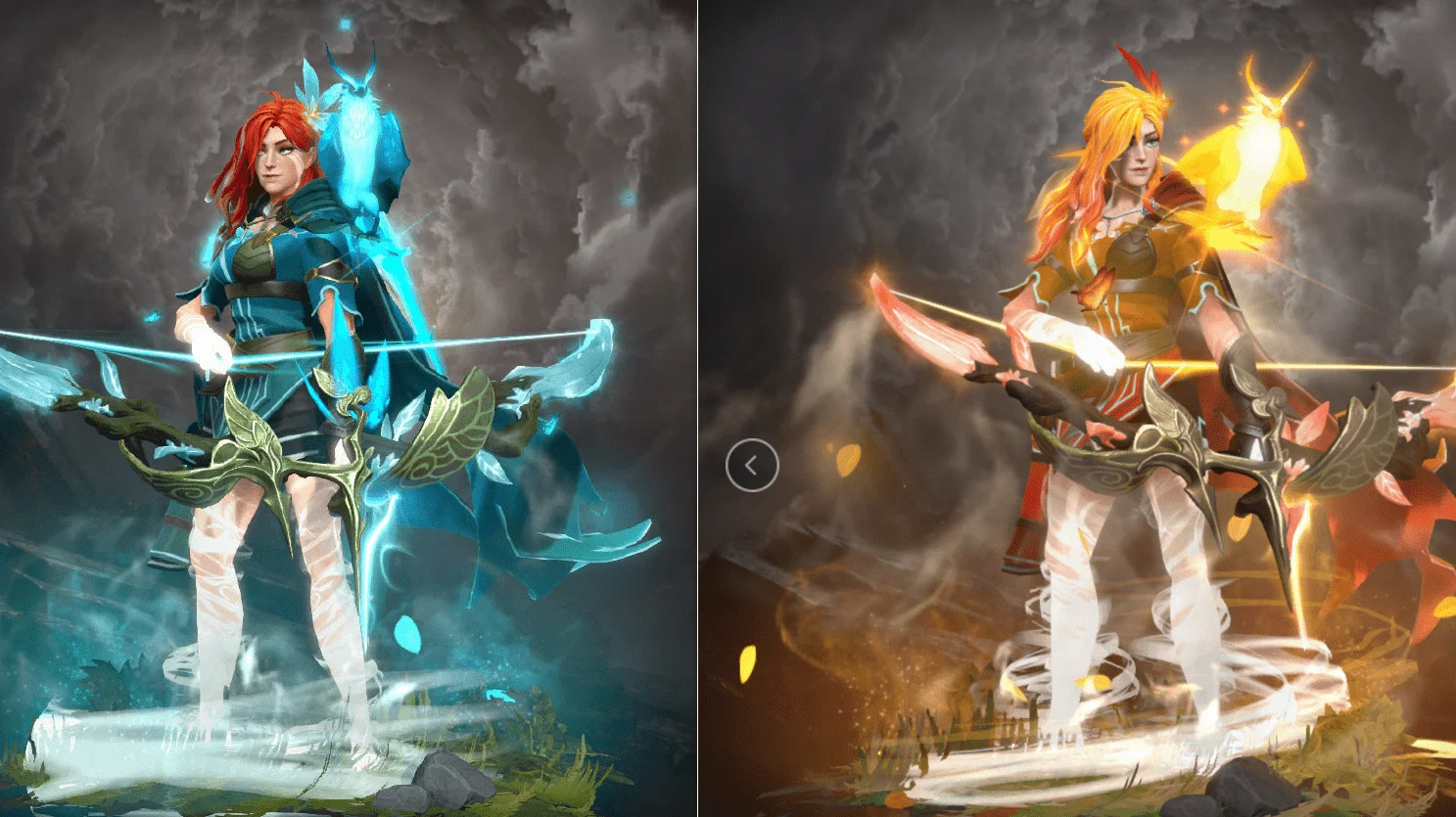 Valve адаптировала цвета Immortal предмета для Windranger под первый стиль арканы