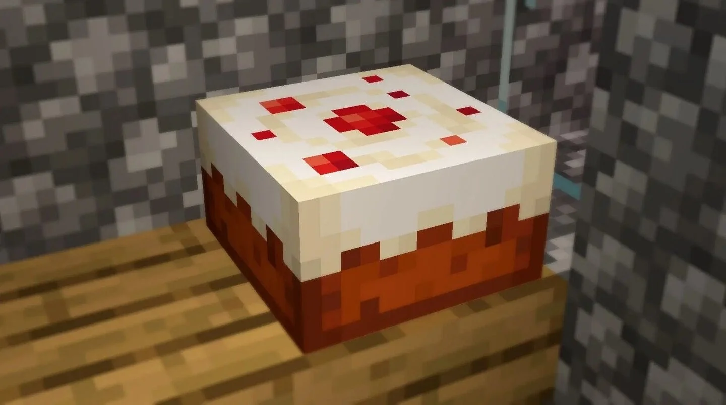 Источник: Sportskeeda / Торт в Minecraft