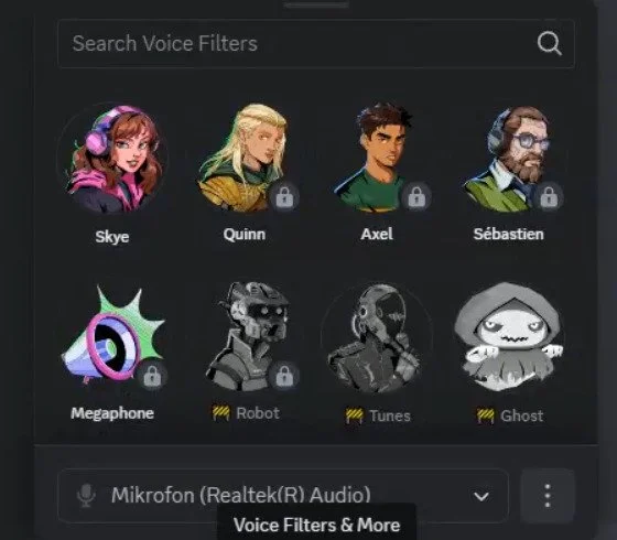 Фильтры, которые появятся в Discord